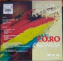 CO.RO FEAT. TARLISA - BECAUSE THE NIGHT (1992) - 12'' MAXI SINGLE PLAK 2.EL