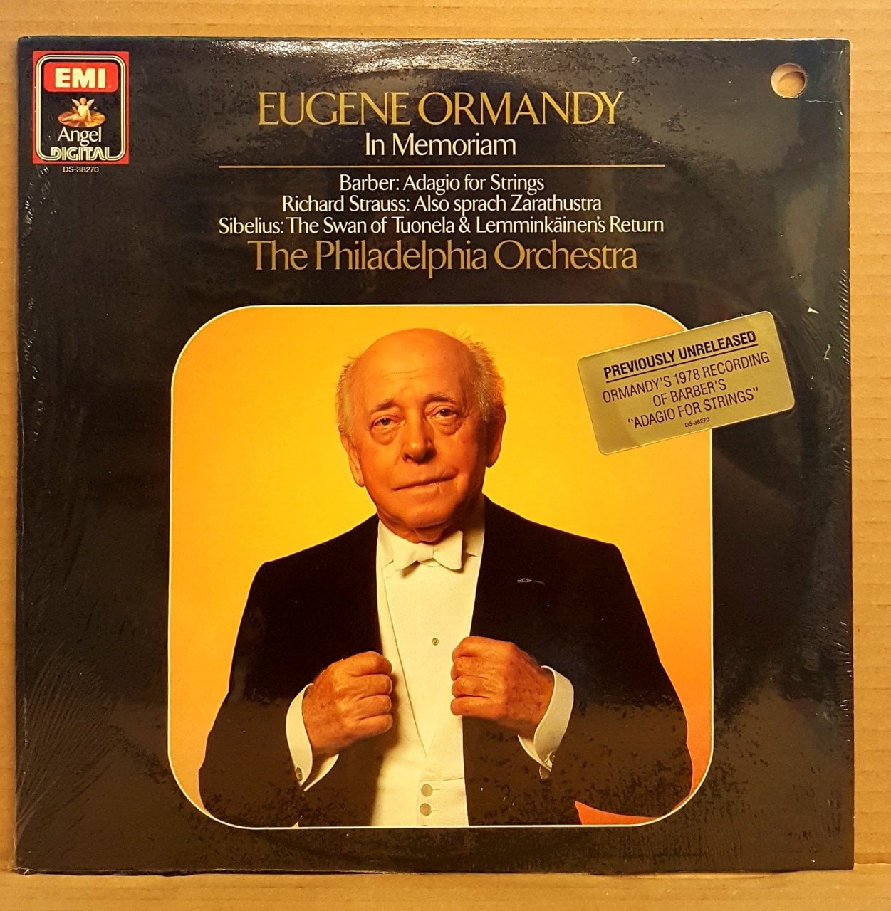 BARBER ADAGIO FOR STRINGS - STRAUSS ALSO SPRACH ZARATHUSTRA / SIBELIUS SWAN OF TUONELA / EUGENE ORMANDY (1985) - LP CUT OUT DÖNEM BASKI SIFIR PLAK