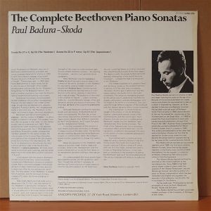 BEETHOVEN SONATAS / PAUL BADURA-SKODA VOLUME 9 (1953) - LP 2.EL PLAK