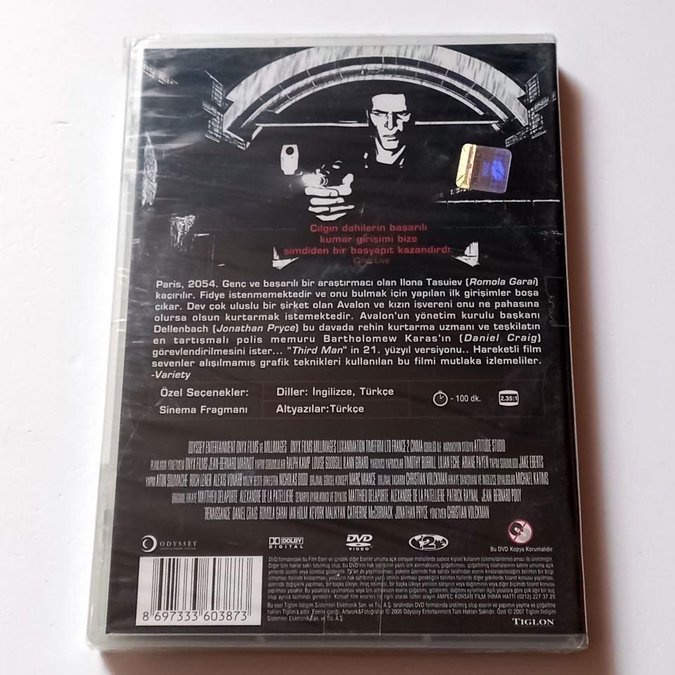 RENAISSANCE - RÖNESANS - ANİMASYON, SESLENDİRENLER: DANIEL CRAIG, ROMOLA GARAI, IAN HOLM - DVD AMBALAJINDA SIFIR