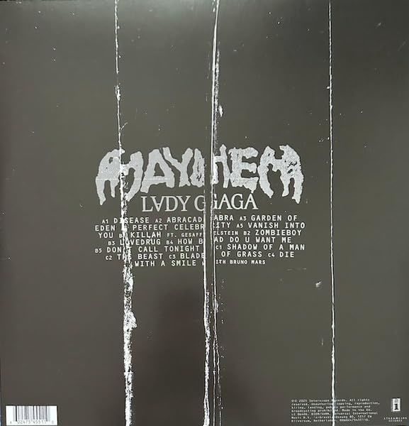 LADY GAGA - MAYHEM (2025) - 2LP (3 SIDED) OPAQUE BLUE EDITION SIFIR PLAK