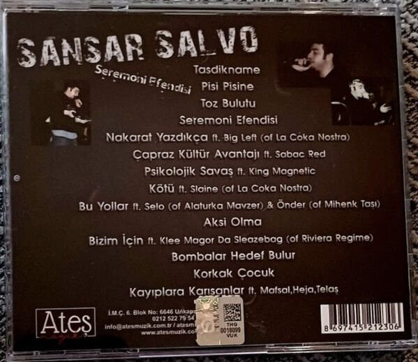 SANSAR SALVO – SEREMONİ EFENDİSİ (2009) - CD JEWEL CASE AMBALAJINDA SIFIR