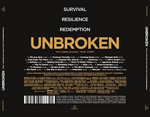 UNBROKEN / ORIGINAL MOTION PICTURE SOUNDTRACK - ALEXANDRE DESPLAT (2014) - CD AMBALAJINDA SIFIR