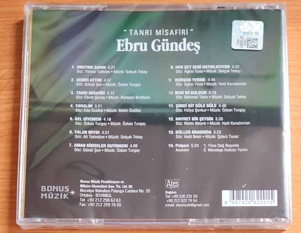 EBRU GÜNDEŞ – TANRI MISAFİRİ (2010) - CD JEWEL CASE AMBALAJINDA SIFIR