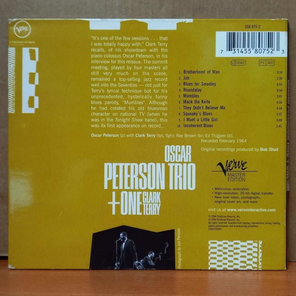 OSCAR PETERSON TRIO, CLARK TERRY – OSCAR PETERSON TRIO + ONE (1998) - CD 2.EL
