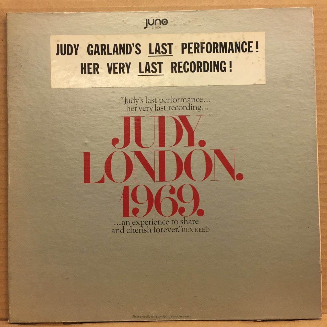 JUDY GARLAND - LONDON, 1969 (LAST PERFOMANCE) 2.EL PLAK