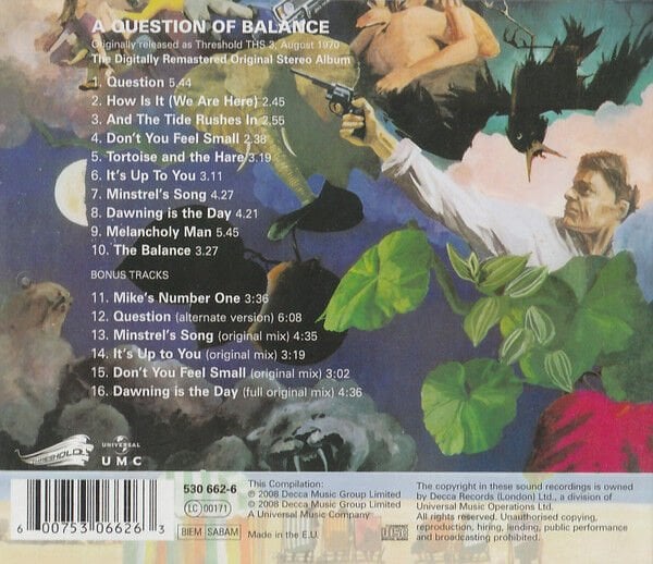 THE MOODY BLUES – A QUESTION OF BALANCE (1970) - CD REMASTERED 2008 REISSUE JEWEL CASE AMBALAJINDA SIFIR