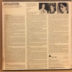 FRANCES GERSHWIN - FOR GEORGE & IRA WITH LOVE (1967) 2.EL PLAK