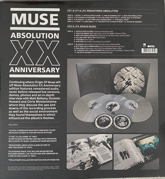 MUSE - ABSOLUTION (2003) - 3LP 2CD XX ANNIVERSARY DELUXE BOX EDITION SIFIR PLAK