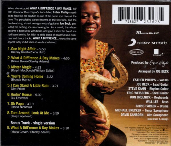 ESTHER PHILLIPS W/BECK – WHAT A DIFF'RENCE A DAY MAKES (1975) - CD 2020 REMASTERED REISSUE AMBALAJINDA SIFIR
