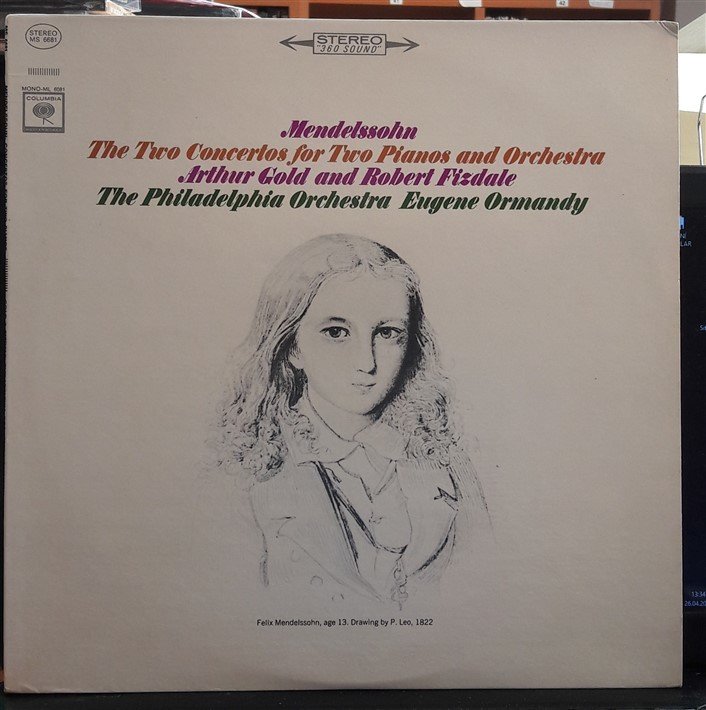 MENDELSSOHN: THE TWO CONCERTOS FOR TWO PIANOS AND ORCHESTRA, ARTHUR GOLD & ROBERT FIZDALE - PLAK 2.EL