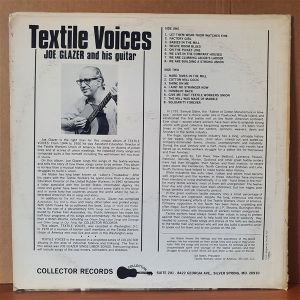 JOE GLAZER - TEXTILE VOICES (1975) - LP 2.EL PLAK