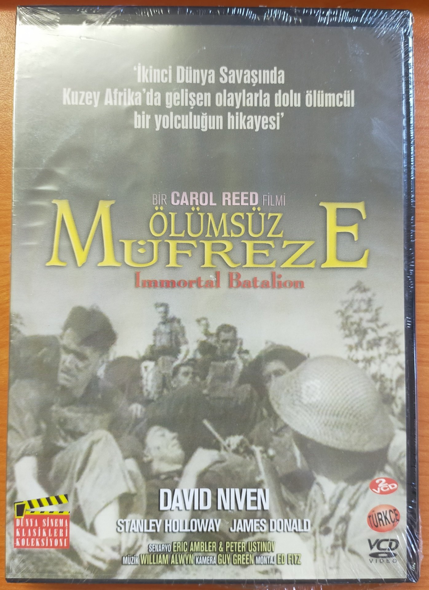ÖLÜMSÜZ MÜFREZE - IMMORTAL BATALION - CAROL REED - VCD SIFIR