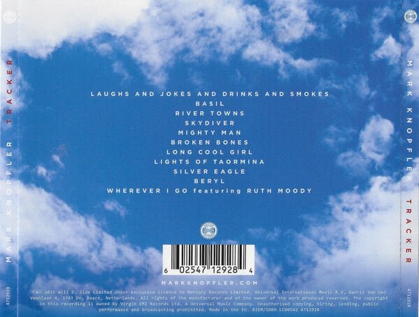 MARK KNOPFLER - TRACKER (2015) - CD JEWEL CASE / AMBALAJINDA SIFIR