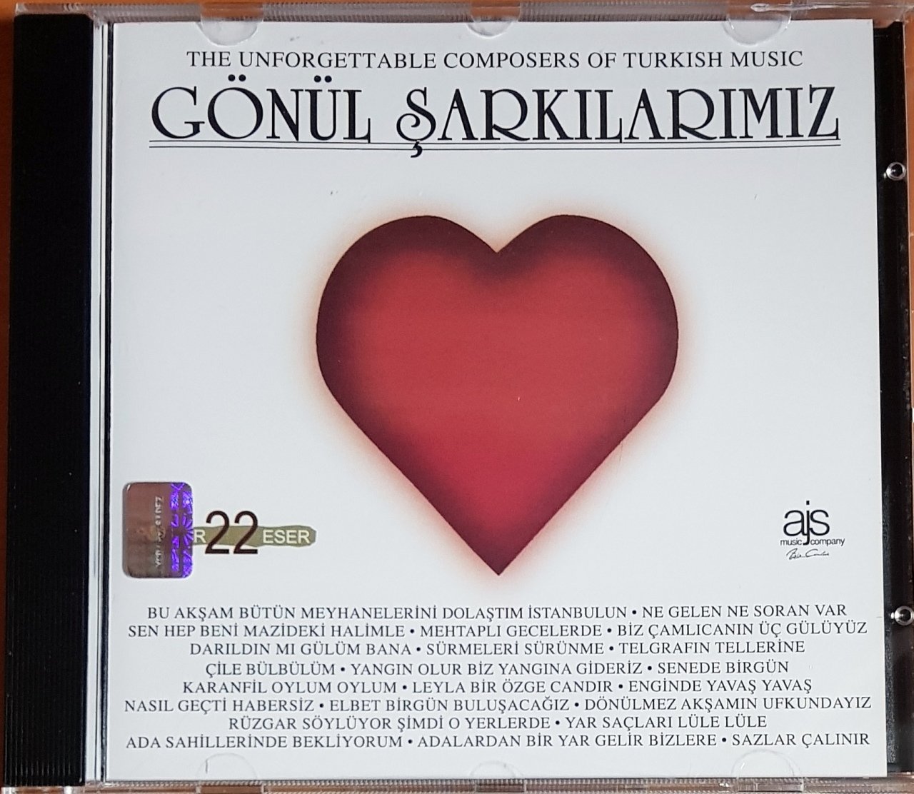 GÖNÜL ŞARKILARIMIZ / THE UNFORGETTABLE COMPOSERS OF TURKISH MUSIC (2009) AJS CD 2.EL