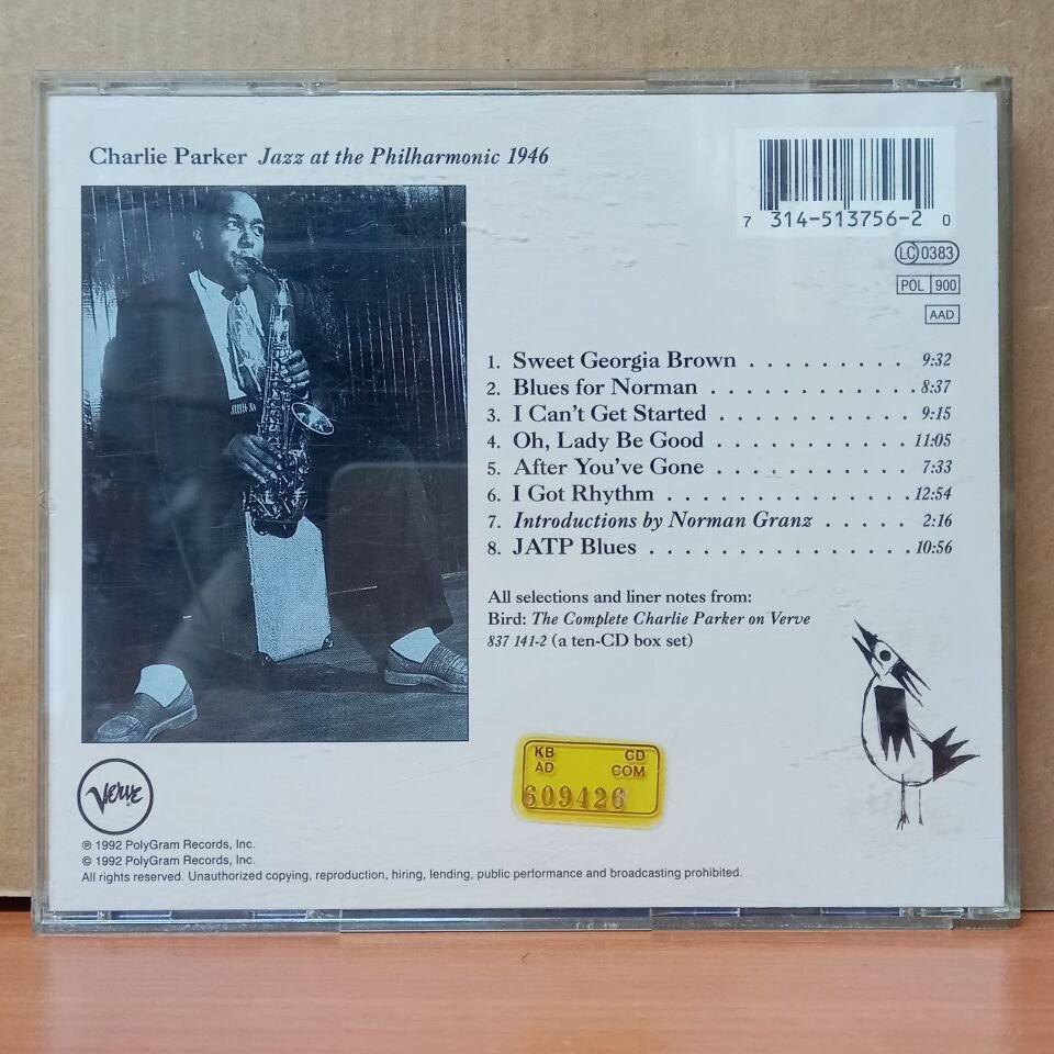 CHARLIE PARKER – JAZZ AT THE PHILHARMONIC 1946 (1992) - CD 2.EL