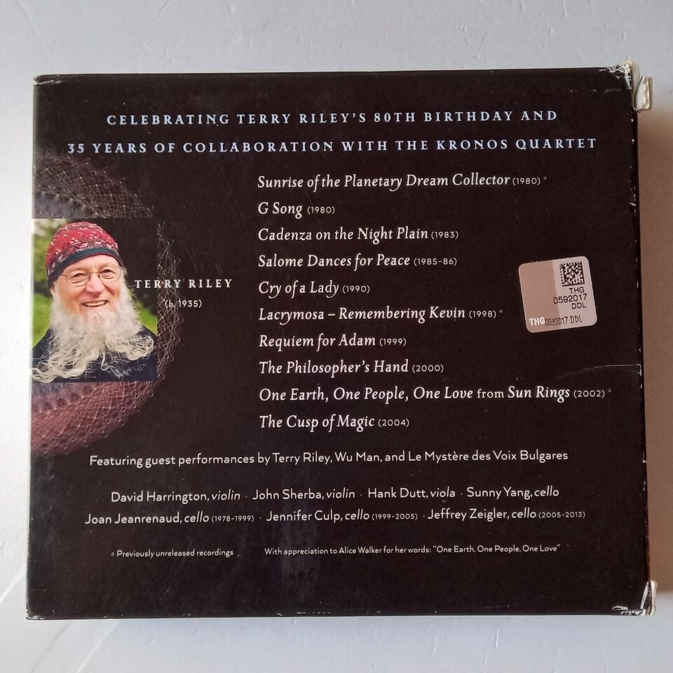 KRONOS PLAYS TERRY RILEY – ONE EARTH, ONE PEOPLE, ONE LOVE (2015) - 5CD BOX SET REISSUE 2.EL