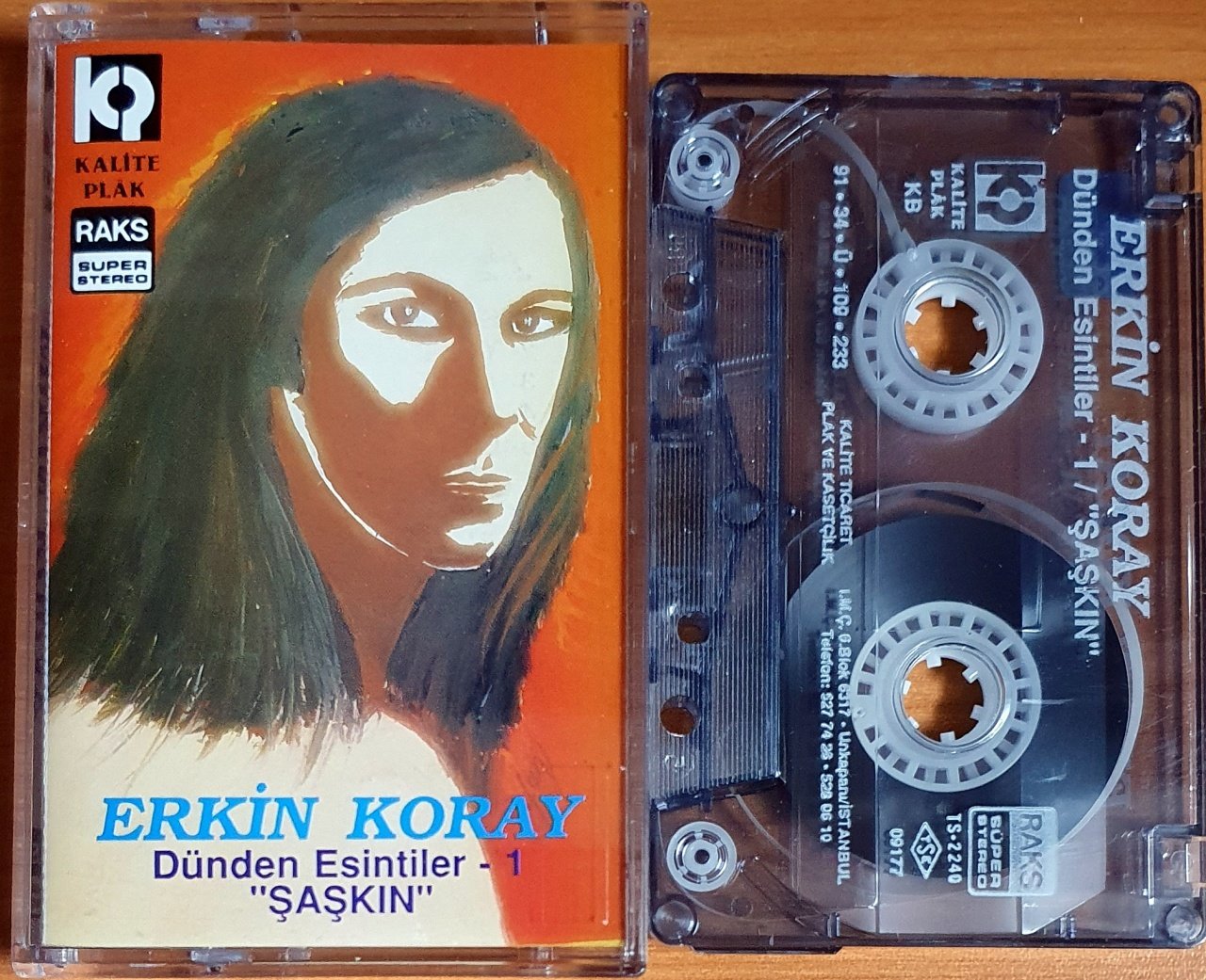 ERKİN KORAY - ŞAŞKIN / DÜNDEN ESİNTİLER 1 - KASET KALİTE 2.EL
