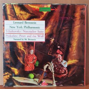 PROKOFIEV: PETER AND THE WOLF / TCHAIKOVSKY: NUTCRACKER SUITE / LEONARD BERNSTEIN, NEW YORK PHILHARMONIC (1960) - LP DÖNEM BASKISI SIFIR PLAK