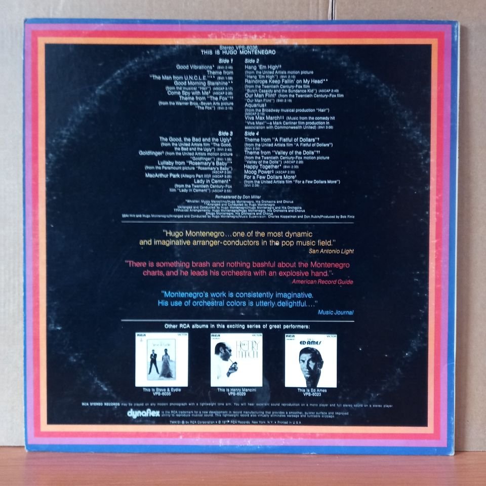 HUGO MONTENEGRO – THIS IS HUGO MONTENEGRO (1971) - 2LP 2.EL PLAK