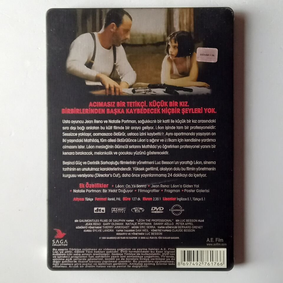 LEON - DIRECTOR\'S CUT- LUC BESSON - JEAN RENO, NATALIE PORTMAN - 2DVD STEELBOOK METAL KUTU 2.EL