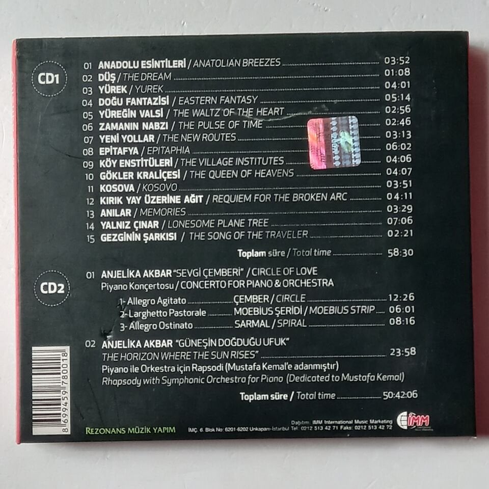 ANJELİKA AKBAR - İÇİMDEKİ TÜRKİYEM (2014) - İSME İMZALI 2CD 2.EL