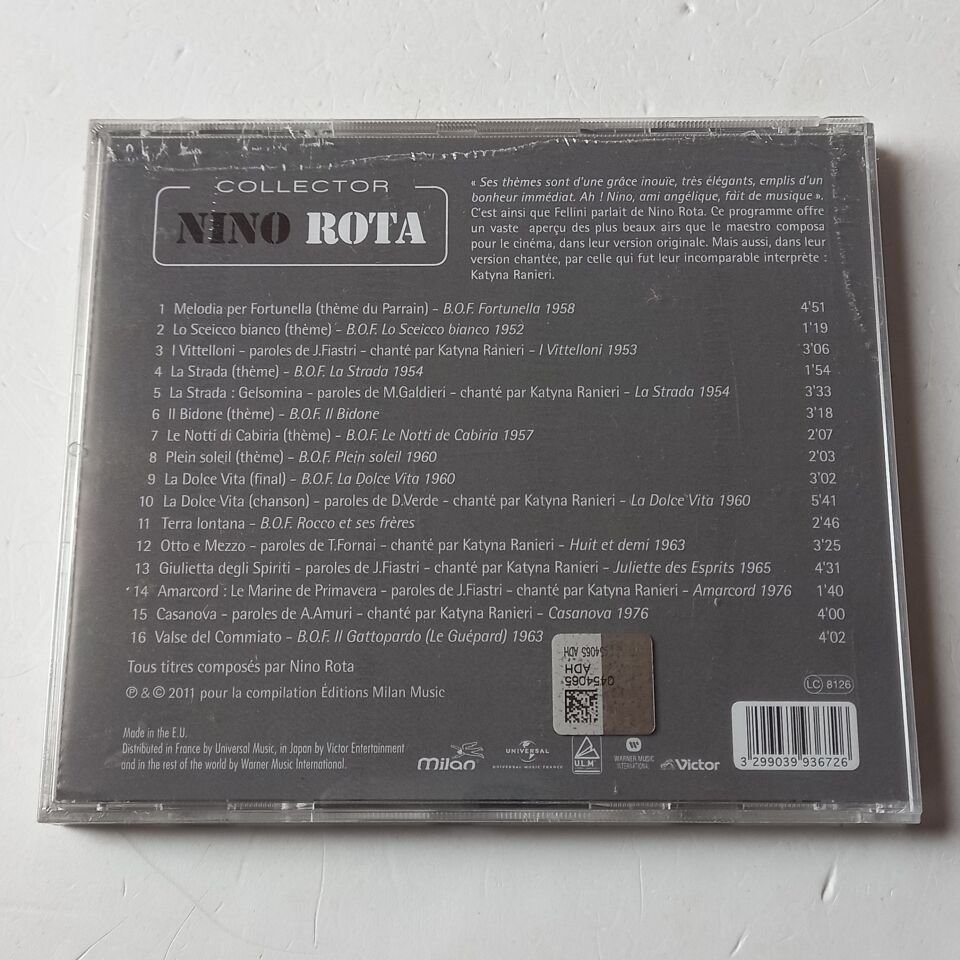 NINO ROTA – COLLECTOR (2011) - CD REISSUE AMBALAJINDA SIFIR