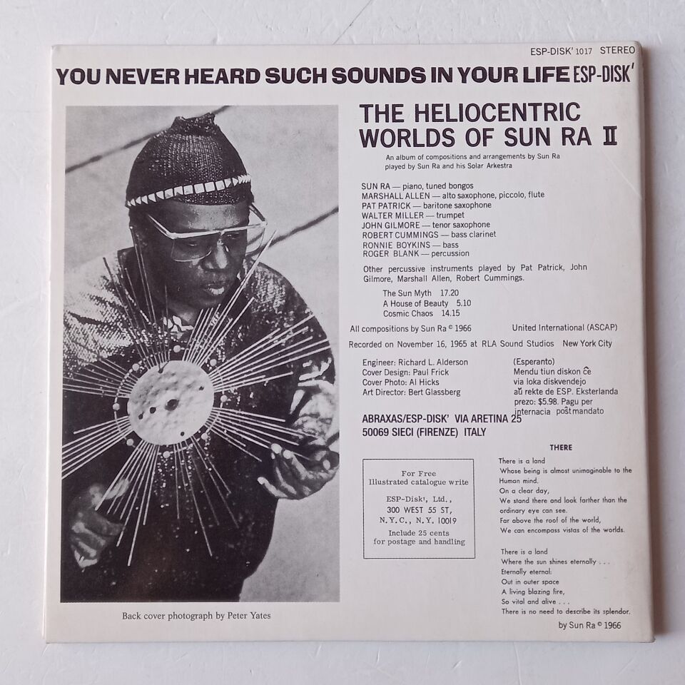 SUN RA – THE HELIOCENTRIC WORLDS OF SUN RA, VOLUME 2 (1966) - CD GATEFOLD CARD SLEEVE 2.EL