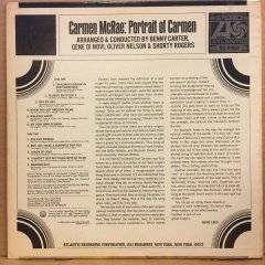 CARMEN McRAE - PORTRAIT OF CARMEN (1968) BENNY CARTER OLIVER NELSON 2.EL PLAK