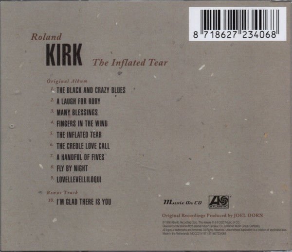 ROLAND KIRK – THE INFLATED TEAR (1998) - CD 2020 REISSUE ALBUM AMBALAJINDA SIFIR