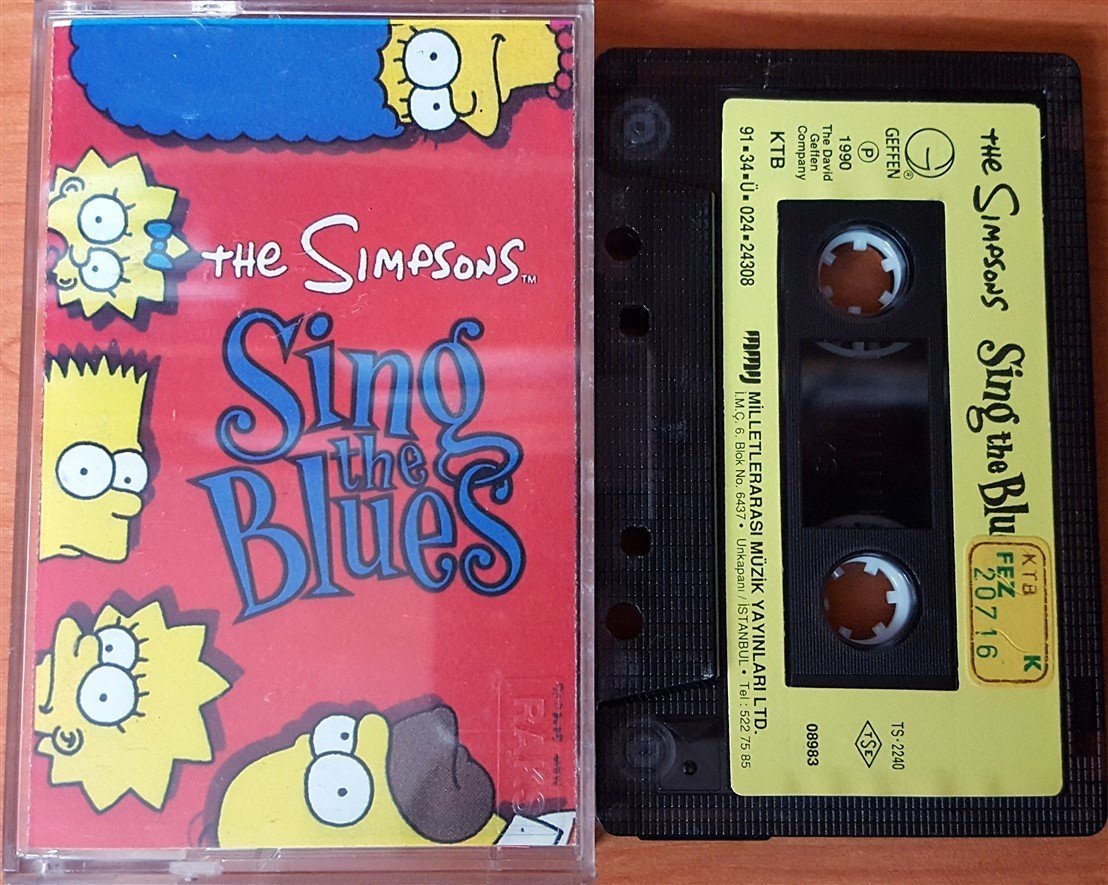SIMPSONS - SING THE BLUES (1991) MMY CASSETTE MADE IN TURKEY ''USED'' PAPER LABEL