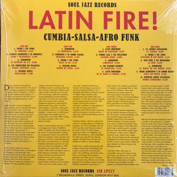 LATIN FIRE / TROPICAL DANCE MUSIC DISCOS FUENTES COLOMBIA - CUMBA SALSA AFRO FUNK VARIOUS ARTISTS (2025) - 2xLP COMPILATION SIFIR PLAK