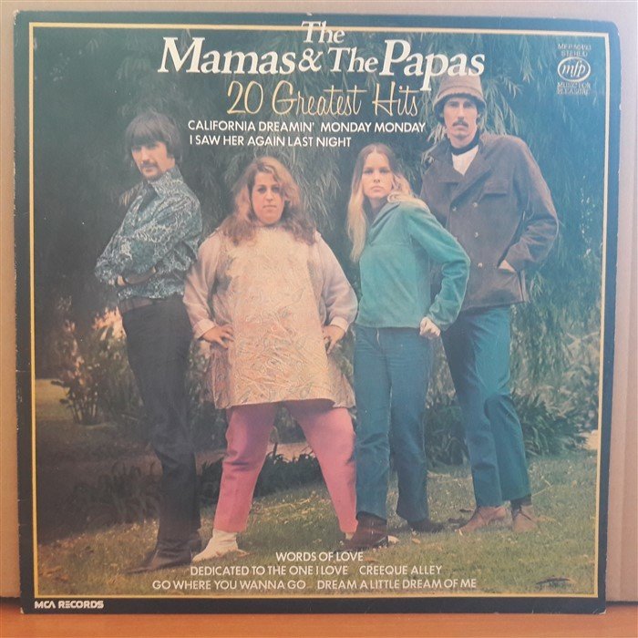 THE MAMAS & THE PAPAS - 20 GREATEST HITS (1980) - PLAK 2.EL