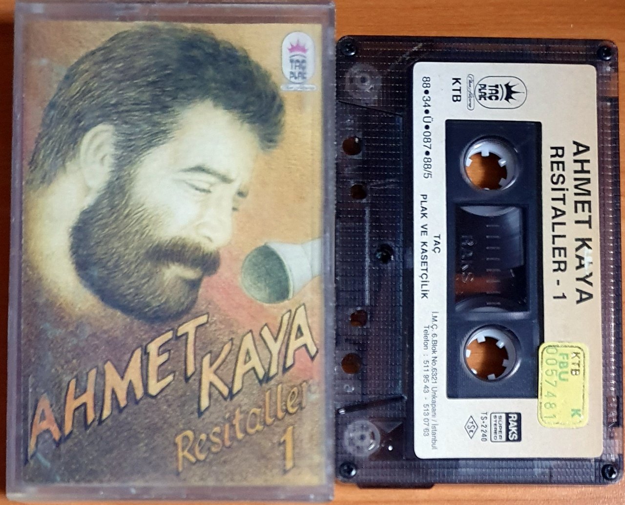 AHMET KAYA - RESİTALLER 1 (1988) - KASET TAÇ 2.EL