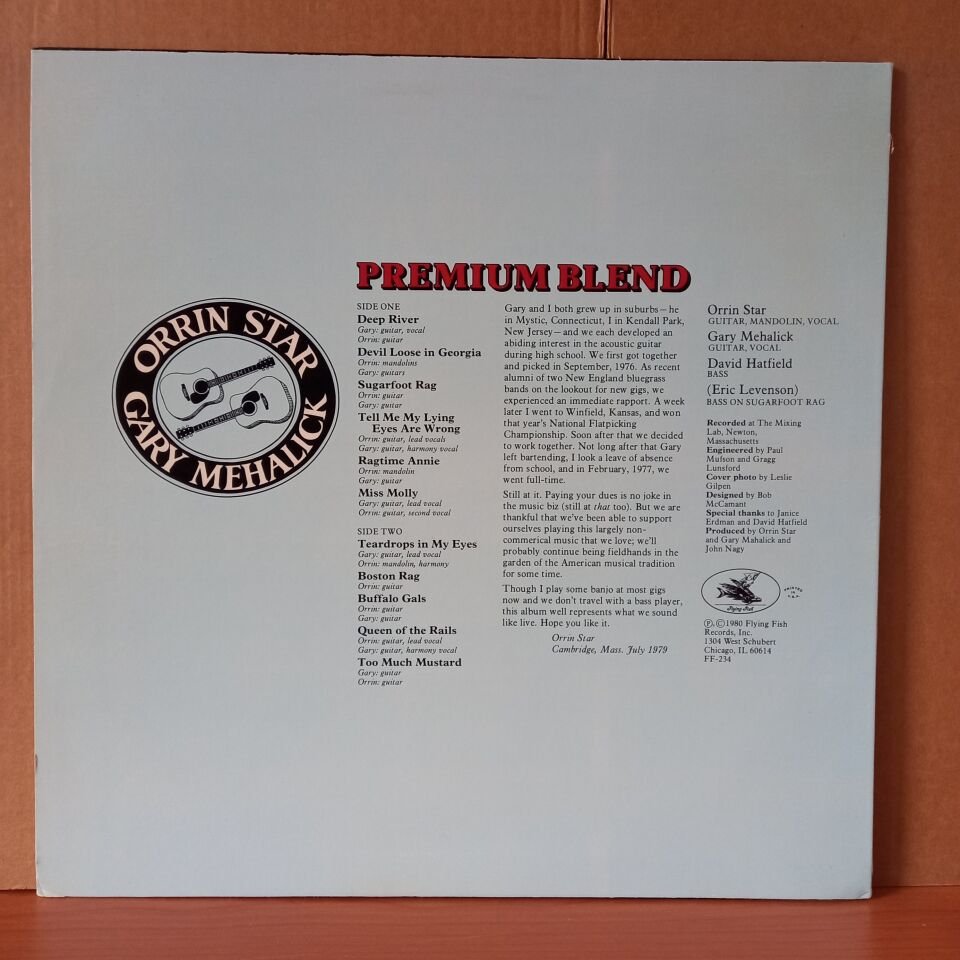 ORRIN STAR & GARY MEHALICK – PREMIUM BLEND (1980) - LP 2.EL PLAK
