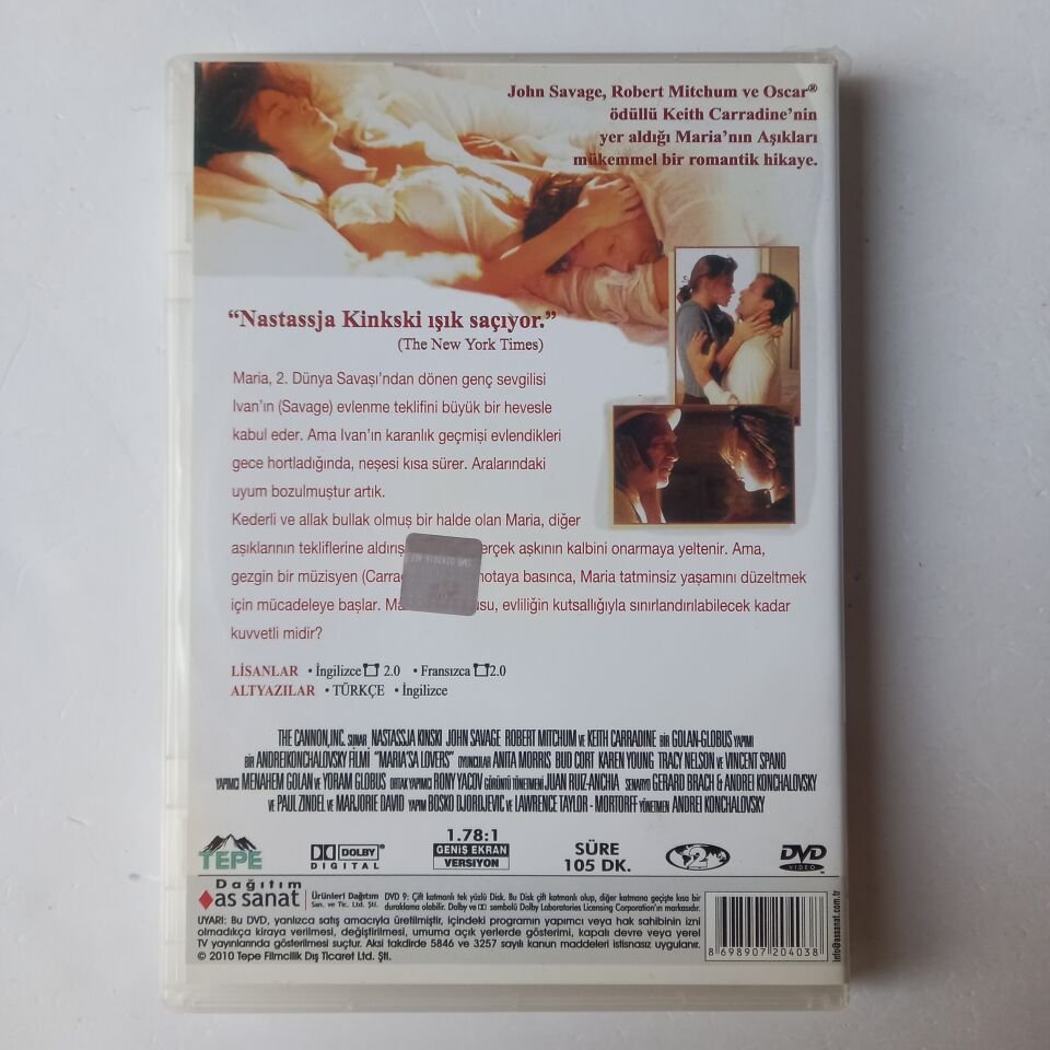 MARIA'NIN AŞIKLARI - MARIA'S LOVERS - NASTASSIA KINSKI - DVD 2.EL