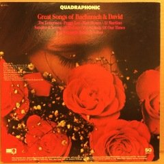 GREAT SONGS OF BACHARACH & DAVID LETTERMEN PEGGY LEE MATT MONRO .. 2.EL PLAK