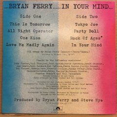 BRYAN FERRY - IN YOUR MIND (1977) 2.EL PLAK