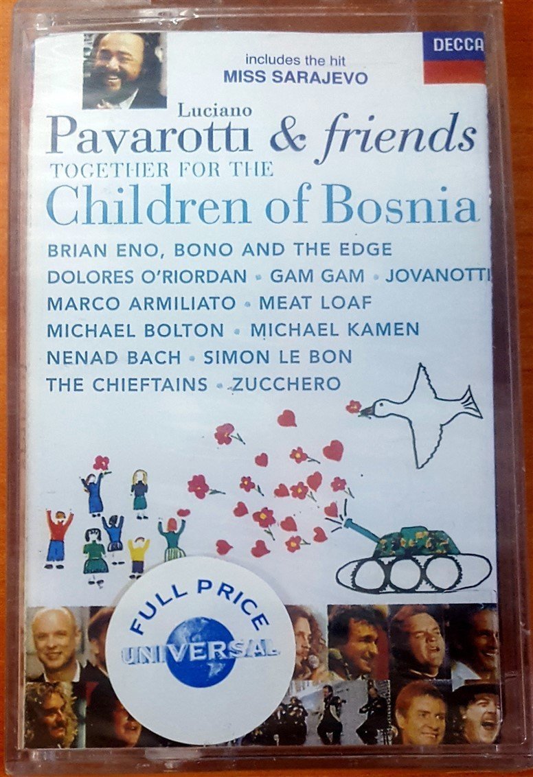 PAVAROTTI & FRIENDS - TOGETHER FOR THE CHILDREN OF BOSNIA / BIRAN ENO, BONO, MEAT LOAF KASET SIFIR