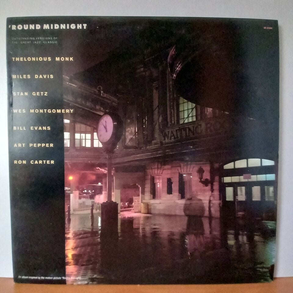 VARIOUS – 'ROUND MIDNIGHT / MILES DAVIS, STAN GETZ, BILL EVANS, RON CARTER (1986) - LP 2.EL PLAK