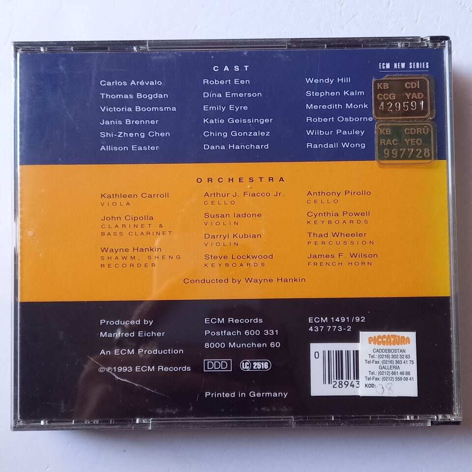 MEREDITH MONK – ATLAS / AN OPERA IN THREE PARTS (1993) - 2CD 2.EL