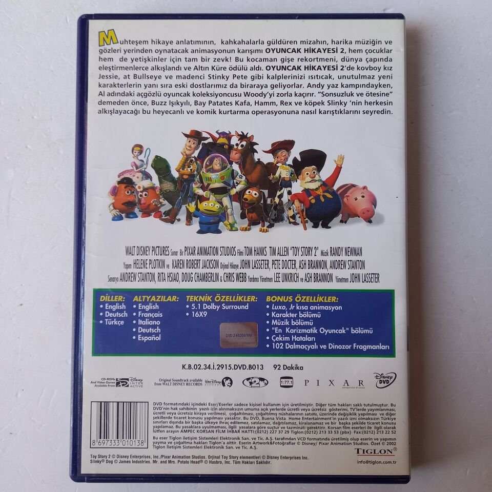 OYUNCAK HİKAYESİ 2 / TOY STORY 2 - TOM HANKS, TIM ALLEN - DVD 2.EL