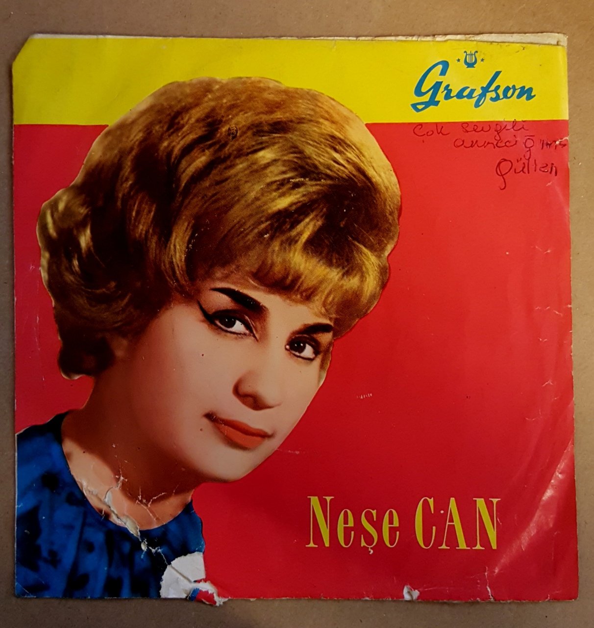 NEŞECAN - GEL ÜZME BENİ / GARİP - 7'' 45 DEVİR KAPAKLI GRAFSON 2.EL PLAK