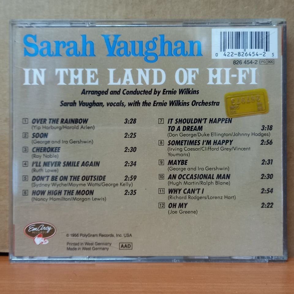 SARAH VAUGHAN – IN THE LAND OF HI-FI - CD 2.EL