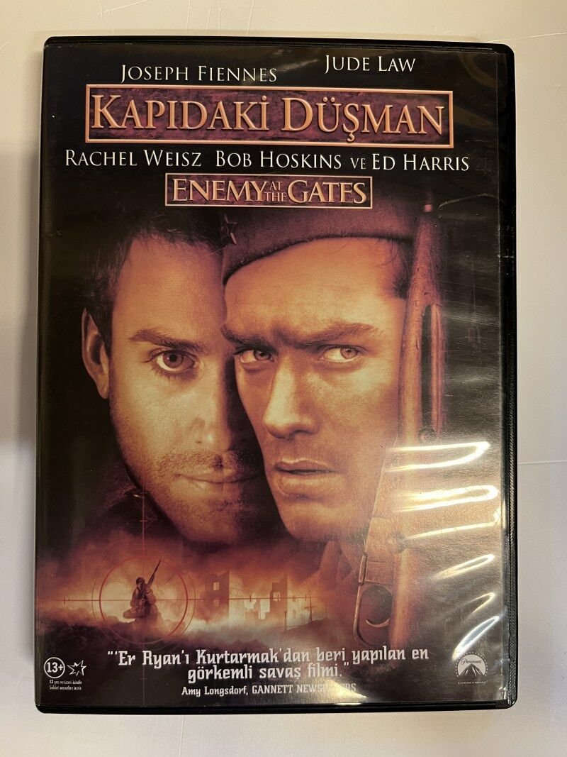 KAPIDAKİ DÜŞMAN - ENEMY AT THE GATES - JUDE LAW - JOSEP FIENNES - RACHEL WEISZ - JEAN-JACQUES ANNAUD - DVD 2.EL