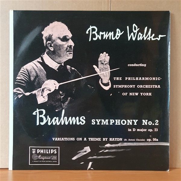 BRAHMS: SYMPHONY NO.2 IN D MAJOR OP.73 / HAYDN: VARIATIONS ON A THEME OP.56A / BRUNO WALTER, THE PHILHARMONIC-SYMPHONY ORCHESTRA OF NEW YORK - LP 2.EL PLAK