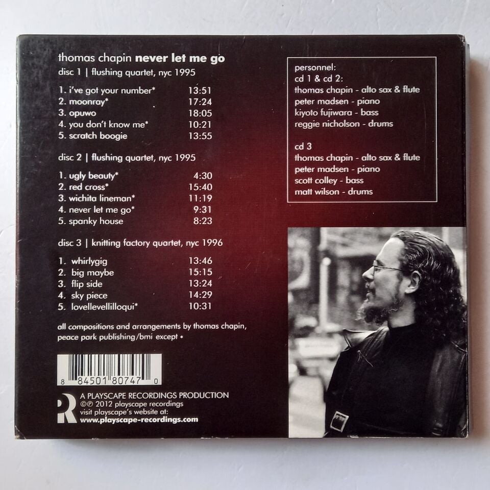 THOMAS CHAPIN – NEVER LET ME GO / QUARTETS '95 & '96 (2012) - 3CD 2.EL