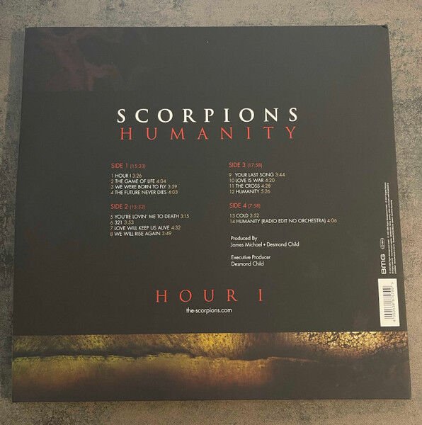 SCORPIONS – HUMANITY - HOUR I (2007) - 2LP 2023 REMASTERED REISSUE 180GR GOLD VINYL RENKLİ SIFIR PLAK