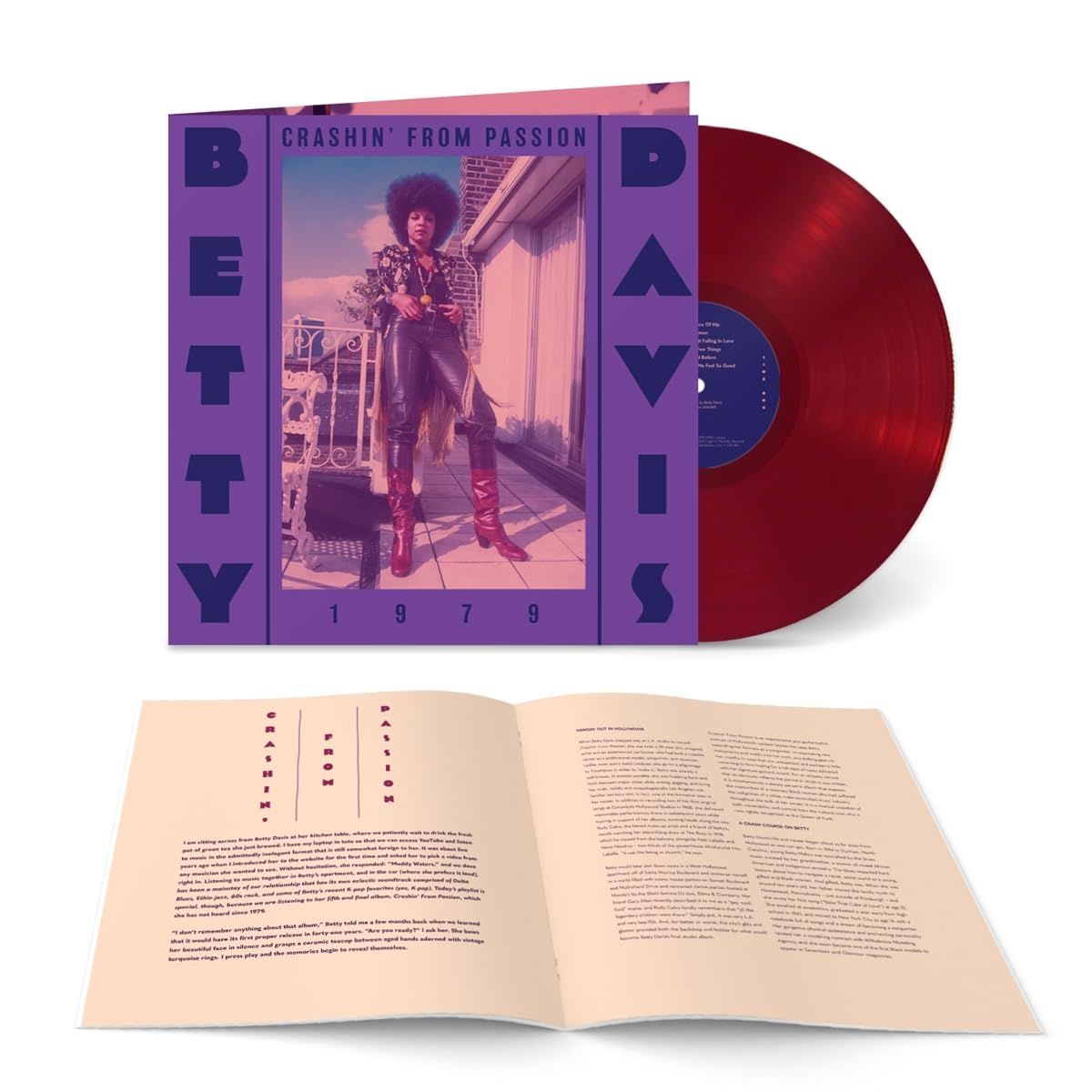 BETTY DAVIS - CRASHIN' FROM PASSION (1995) - LP SOUL FUNK 2023 RED TRANSLUCENT COLOURED EDITION SIFIR PLAK