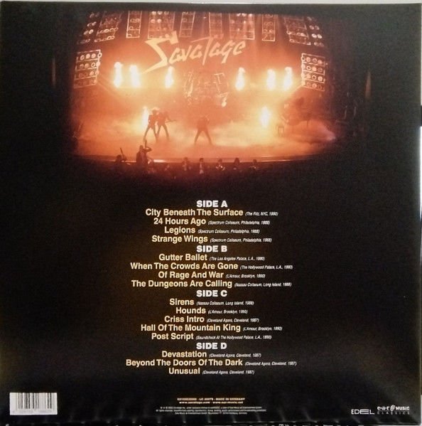 SAVATAGE – GHOST IN THE RUIN/A TRIBUTE TO CRISS OLIVA (LIVE) (1995) - 2LP 180GR COLOURED 2023 EDITION SIFIR PLAK